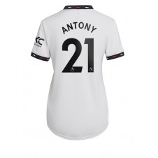 Manchester United Antony #21 Bortatröja Dam 2022-23 Korta ärmar